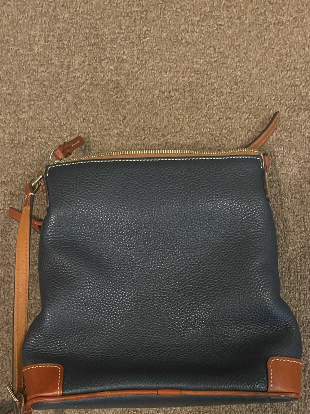 Dooney & Bourke Pebble Leather Crossbody Bag - Midnight Blue